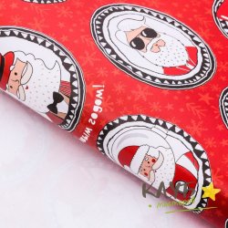 Бумага упаковочная глянцевая "Веселые Дед Морозы" 100х70 см