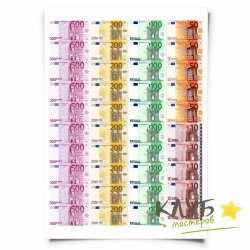 Евро № 2, картинки на съедобной бумаге