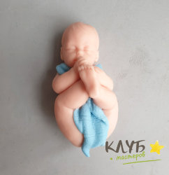 Малыш в пеленке, форма из пищевого силикона