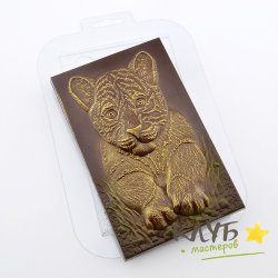 Тигр На Траве, форма пластиковая для шоколада