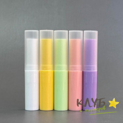 Туба для помады с матовым колпачком МИКС, объем 3 г (5 шт.)