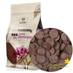 Шоколад темный кувертюр SAINT-DOMINGUE  "Cacao Barry" 70%