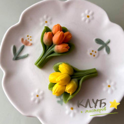 Букет тюльпанов малый х2, форма силиконовая