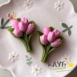 Букет тюльпанов малый х2, форма из пищевого силикона