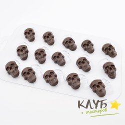 Шоко-черепа, форма пластиковая для шоколада