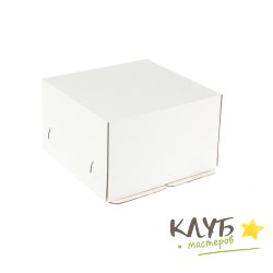 Коробка для торта (хром-эрзац) 24х24х12 см