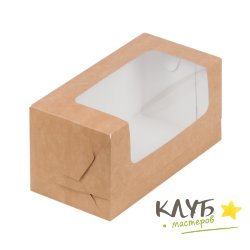 Коробка с окном крафт 20х10х10 см