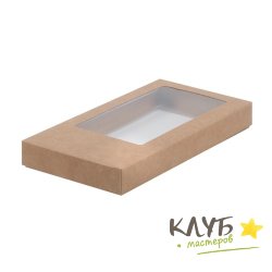 Коробка для шоколадной плитки крафт 16х8х1,7 см
