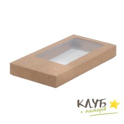 Коробка для шоколадной плитки крафт 18х9х1,7 см