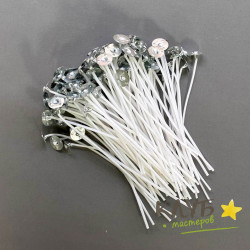 Фитиль вощеный с держателем 10 см Фитиль вощеный с держателем 10 см