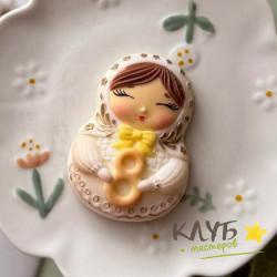 Матрешка с восьмеркой, форма силиконовая