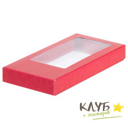 Коробка для шоколадной плитки красная 18х9х1,7 см