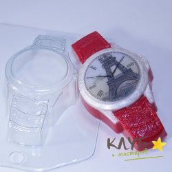 Часы наручные/Кожаный браслет, форма пластиковая