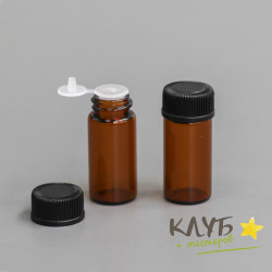 Флакон с капельницей-крышкой (темное стекло), 2 мл (5 шт.)