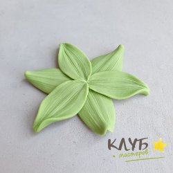 Подложка с листьями лилии, форма силиконовая