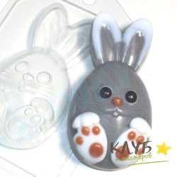 Кролик мультяшный, форма пластиковая