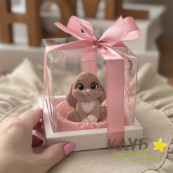 Коробка с пластиковой крышкой Белая 9х9х10 см