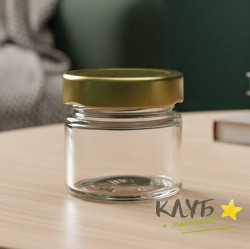 Банка стеклянная с золотой крышкой "Твист", 100 мл