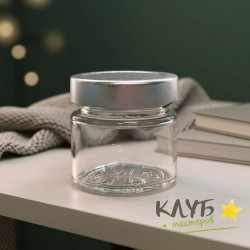 Банка стеклянная с серебряной крышкой "Твист", 100 мл