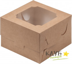 Коробка для "Бенто Торта" крафт 12х12х8 см