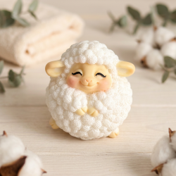 Овечка Тучка 2D, форма силиконовая