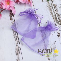 Сумочка из органзы "Фиолетовая", 7х9 см (5 шт.)