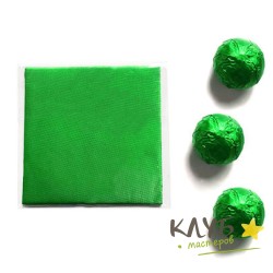Фольга для конфет Зеленая матовая 100 шт.