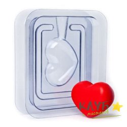 Сердечко 3D, форма пластиковая