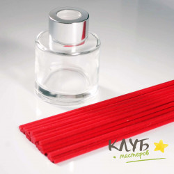 Палочки фибра красные для аромадиффузора 22 см (5 шт.)