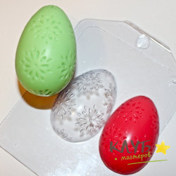 Яйцо/Цветочный орнамент, форма пластиковая