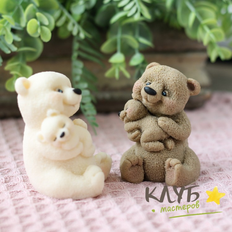 3d силиконовая форма мишка в костюме