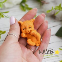 Котенок Кроха, форма из пищевого силикона
