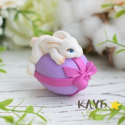 Кролик на яйце, форма силиконовая