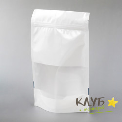 Пакет дой-пак с зип замком Белый, 15х24 см