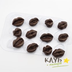Шоко-поцелуйчики, форма пластиковая для шоколада