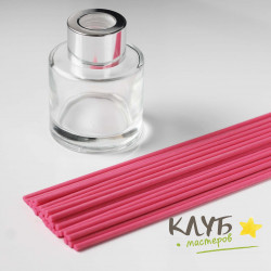 Палочки фибра розовые для аромадиффузора 22 см (5 шт.)