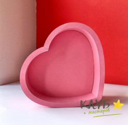 Пенобокс "Сердце" 25х23 см (розовый)