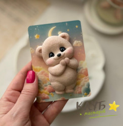Медвежонок Лучик 2D, форма из пищевого силикона