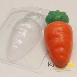 Морковка мультяшная, форма пластиковая