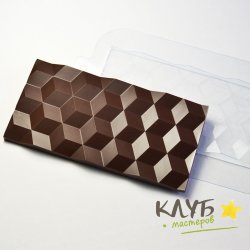 Плитка Кубики, форма пластиковая для шоколада