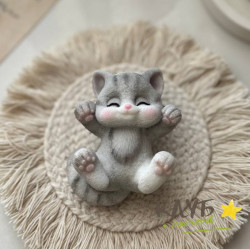 Котик Васька 2D, форма силиконовая
