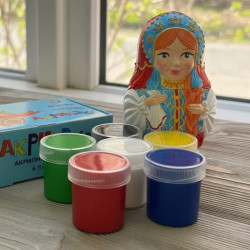 Акриловые краски, 6 цветов по 20 мл Акриловые краски, 6 цветов по 20 мл