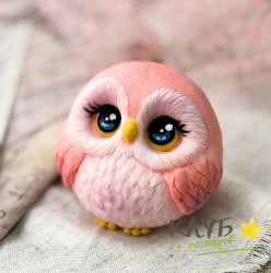 Сова Бусинка 2D, форма из пищевого силикона
