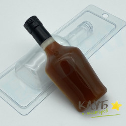 Бутылка коньяка округлая №6, форма пластиковая