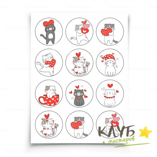 Картинки для капкейков котики