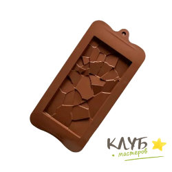 Шоколадная плитка грани, форма силиконовая
