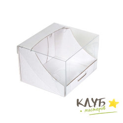 Коробка с пластиковой крышкой белая 12х10,5х8 см