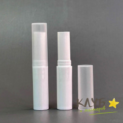 Туба для помады белая с матовым колпачком, объем 3 г (5 шт.)