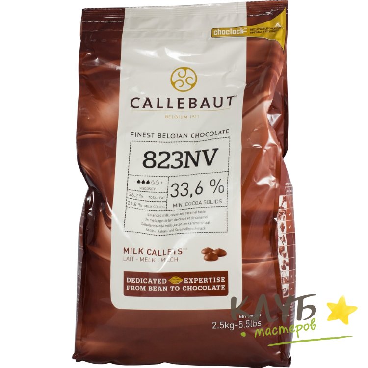 Бельгийский шоколад callebaut купить. Шоколад Callebaut молочный 33.6 2.5 кг. Callebaut 823. Шоколад 33,6% молочный вит 2.5кг*8шт Callebaut. Молочный шоколад Callebaut 33.6.