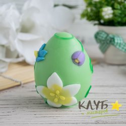 Яйцо с растительным орнаментом, форма силиконовая
